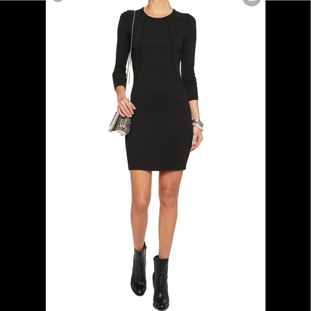IRO Baldie Panelled Wool-blend Pique Mini Dress